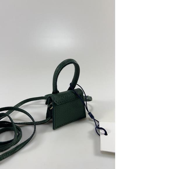 🎉HP!🥳 Le Petit Chiquito Micro Dark Green Logo Blogger Necklace Purse D891 - Picture 5 of 12